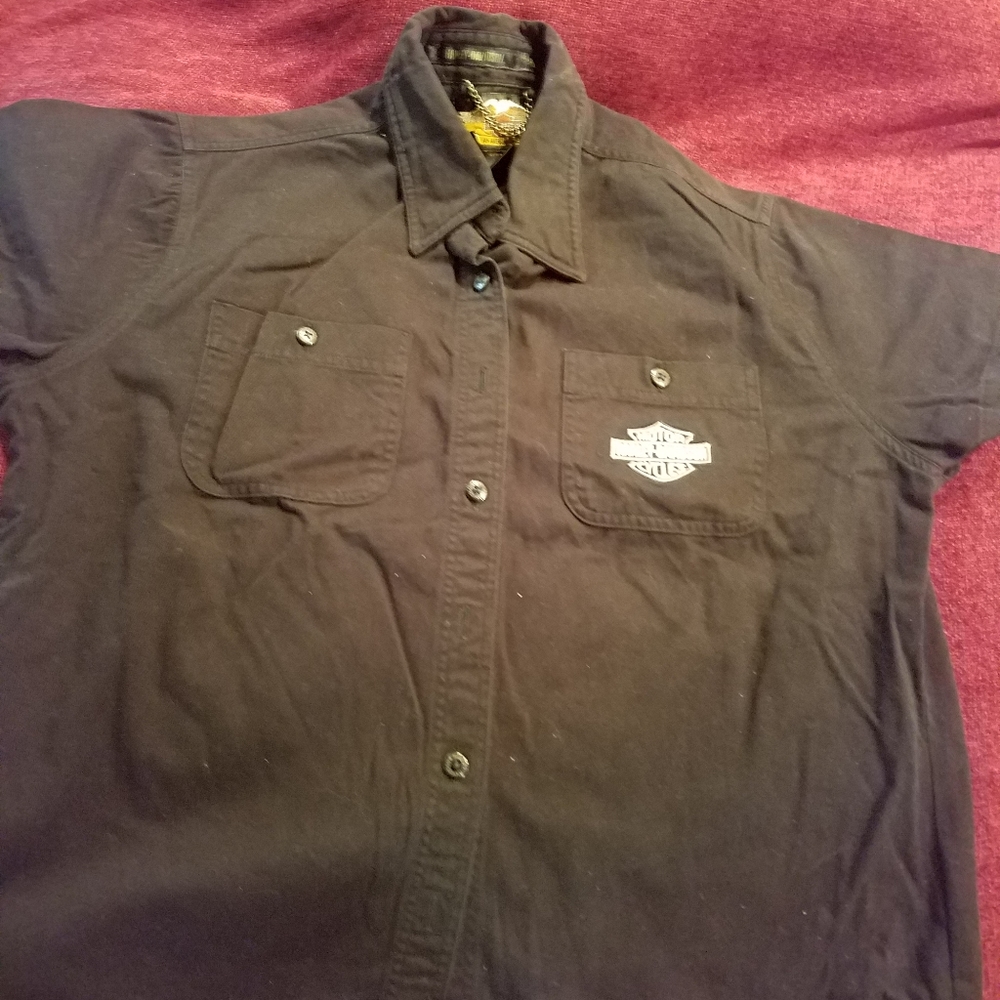 TWO Harley-davidson button shirts